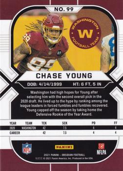 2021 Panini Obsidian #99 Chase Young Back