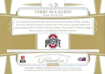 2021 Panini Flawless Collegiate - 2020 Flawless Dual Patch Autographs Silver #24 Terry McLaurin Back