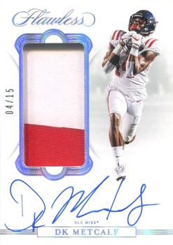 2021 Panini Flawless Collegiate - 2020 Flawless Patch Autographs Silver #12 DK Metcalf Front