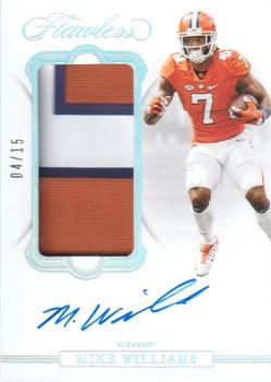 2021 Panini Flawless Collegiate - 2020 Flawless Patch Autographs Silver #22 Mike Williams Front