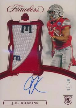 2021 Panini Flawless Collegiate - 2020 Flawless Rookie Patch Autographs Ruby #112 J.K. Dobbins Front