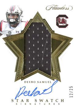 2021 Panini Flawless Collegiate - 2020 Flawless Star Swatch Signatures #10 Deebo Samuel Front