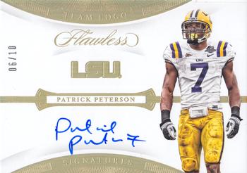 2021 Panini Flawless Collegiate - 2020 Flawless Team Logo Signatures Gold #24 Patrick Peterson Front