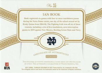2021 Panini Flawless Collegiate - Gold #35 Ian Book Back