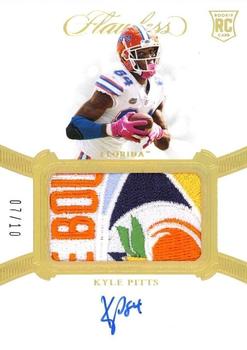 2021 Panini Flawless Collegiate - Gold #40 Kyle Pitts Front