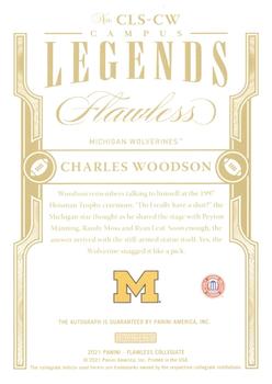 2021 Panini Flawless Collegiate - Campus Legends Signatures #CLS-CW Charles Woodson Back