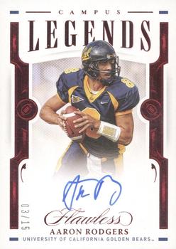 2021 Panini Flawless Collegiate - Campus Legends Signatures Ruby #CLS-AR Aaron Rodgers Front