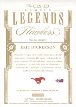 2021 Panini Flawless Collegiate - Campus Legends Signatures Ruby #CLS-ED Eric Dickerson Back