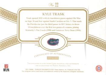 2021 Panini Flawless Collegiate - Flawless Rookie Patch Autographs Horizontal Conference Logo #22 Kyle Trask Back