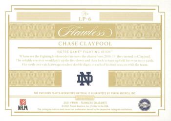 2021 Panini Flawless Collegiate - Legacy Patches Brand Logo #LP-6 Chase Claypool Back