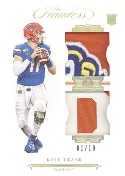 2021 Panini Flawless Collegiate - Rookie Dual Patches Gold #RDP-20 Kyle Trask Front