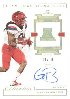 2021 Panini Flawless Collegiate - Team Logo Signatures Gold #TLS-GB Gary Brightwell Front