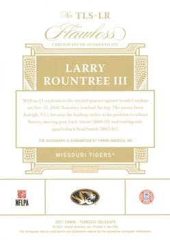 2021 Panini Flawless Collegiate - Team Logo Signatures Ruby #TLS-LR Larry Rountree III Back