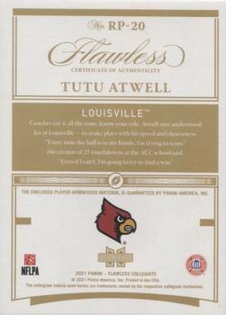 2021 Panini Flawless Collegiate - Rookie Patches #RP-20 Tutu Atwell Back