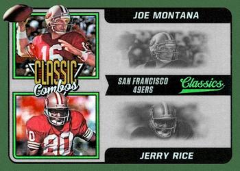 2021 Panini Classics - Classic Combos Green #CC-JJ Joe Montana / Jerry Rice Front