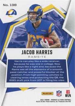 2021 Panini Rookies & Stars #138 Jacob Harris Back