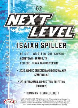 2022 SAGE #62 Isaiah Spiller Back
