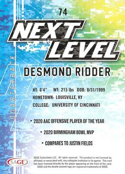 2022 SAGE #74 Desmond Ridder Back