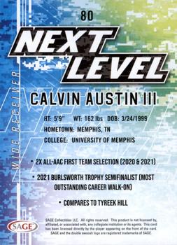 2022 SAGE #80 Calvin Austin III Back