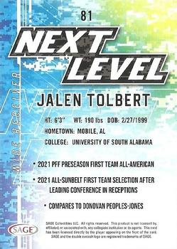2022 SAGE #81 Jalen Tolbert Back
