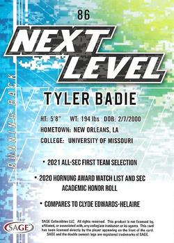 2022 SAGE #86 Tyler Badie Back