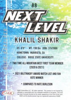 2022 SAGE #88 Khalil Shakir Back