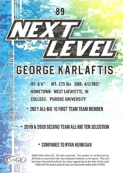 2022 SAGE #89 George Karlaftis Back