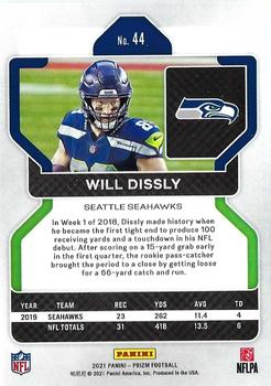 2021 Panini Prizm #44 Will Dissly Back