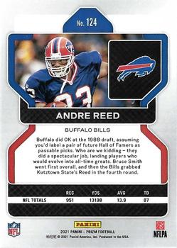 2021 Panini Prizm #124 Andre Reed Back
