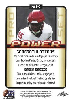 2021 Pro Set Power #BA-EE2 Emeka Emezie Back