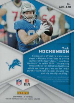 2021 Panini XR - Autographed Swatches Green #AUS-TJH T.J. Hockenson Back