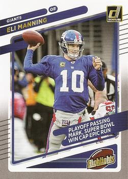 2021 Donruss New York Giants Eli Manning Highlights #EM7 Eli Manning Front