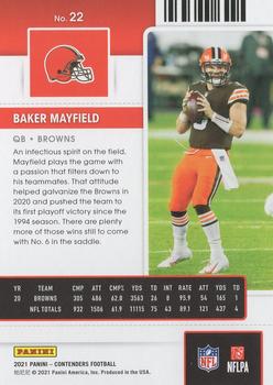 2021 Panini Contenders #22 Baker Mayfield Back