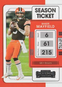 2021 Panini Contenders #22 Baker Mayfield Front