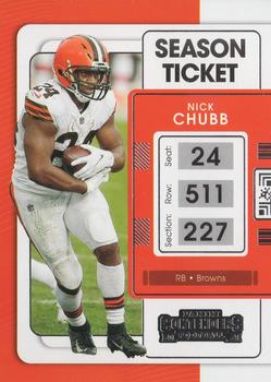 2021 Panini Contenders #24 Nick Chubb Front