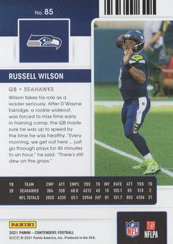 2021 Panini Contenders #85 Russell Wilson Back