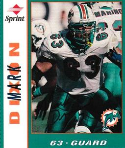 1998 Sprint Miami Dolphins #NNO Mark Dixon Front