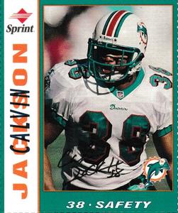 1998 Sprint Miami Dolphins #NNO Calvin Jackson Front