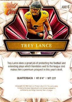 2021 Wild Card Alumination #ABC-6 Trey Lance Back