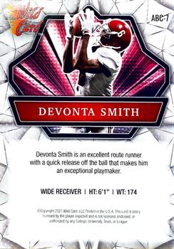 2021 Wild Card Alumination #ABC-7 Devonta Smith Back