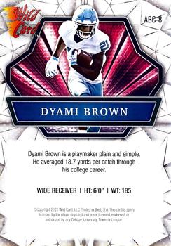2021 Wild Card Alumination #ABC-8 Dyami Brown Back