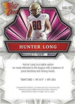 2021 Wild Card Alumination #ABC-30 Hunter Long Back