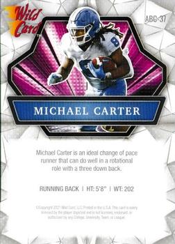 2021 Wild Card Alumination #ABC-37 Michael Carter Back
