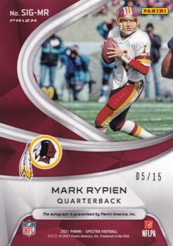 2021 Panini Spectra - Signatures Neon Pink #SIG-MR Mark Rypien Back