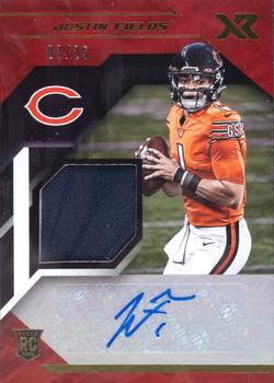 2021 Panini XR - Rookie Swatch Autographs Red #RSA-JFI Justin Fields Front