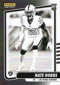 2021 Panini Instant Black and White Rookies #BW44 Nate Hobbs Front