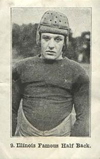 1926 Shotwell Candy Red Grange (Ad Back) #9 Illinois Famous Half Back Front