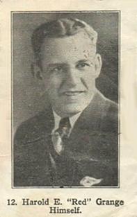 1926 Shotwell Candy Red Grange (Ad Back) #12 Harold E. ‘Red’ Grange Himself Front