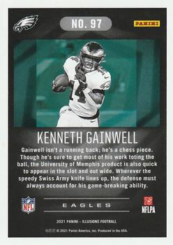 2021 Panini Illusions - Trophy Collection Emerald #97 Kenneth Gainwell Back