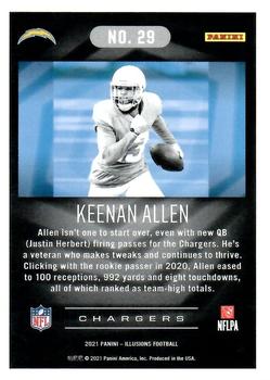2021 Panini Illusions - Trophy Collection Sapphire #29 Keenan Allen Back